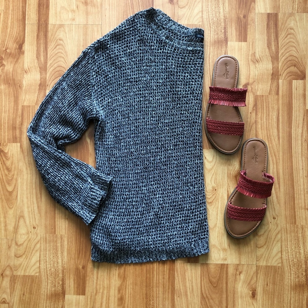 Eileen Fisher Crochet Open Knit Sweater
